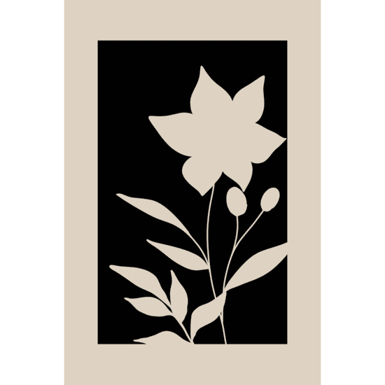 Flower Silhouette Poster No.1