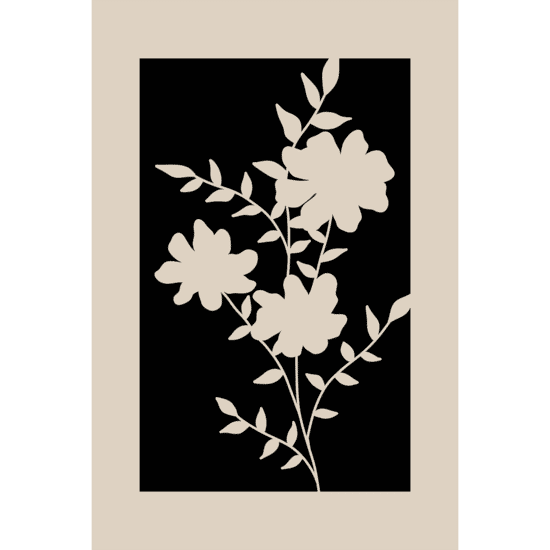 Flower Silhouette Poster No.3