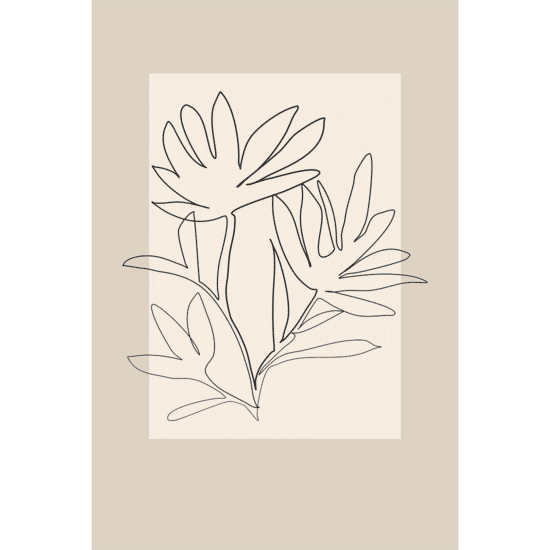 Flowers One Line Poster