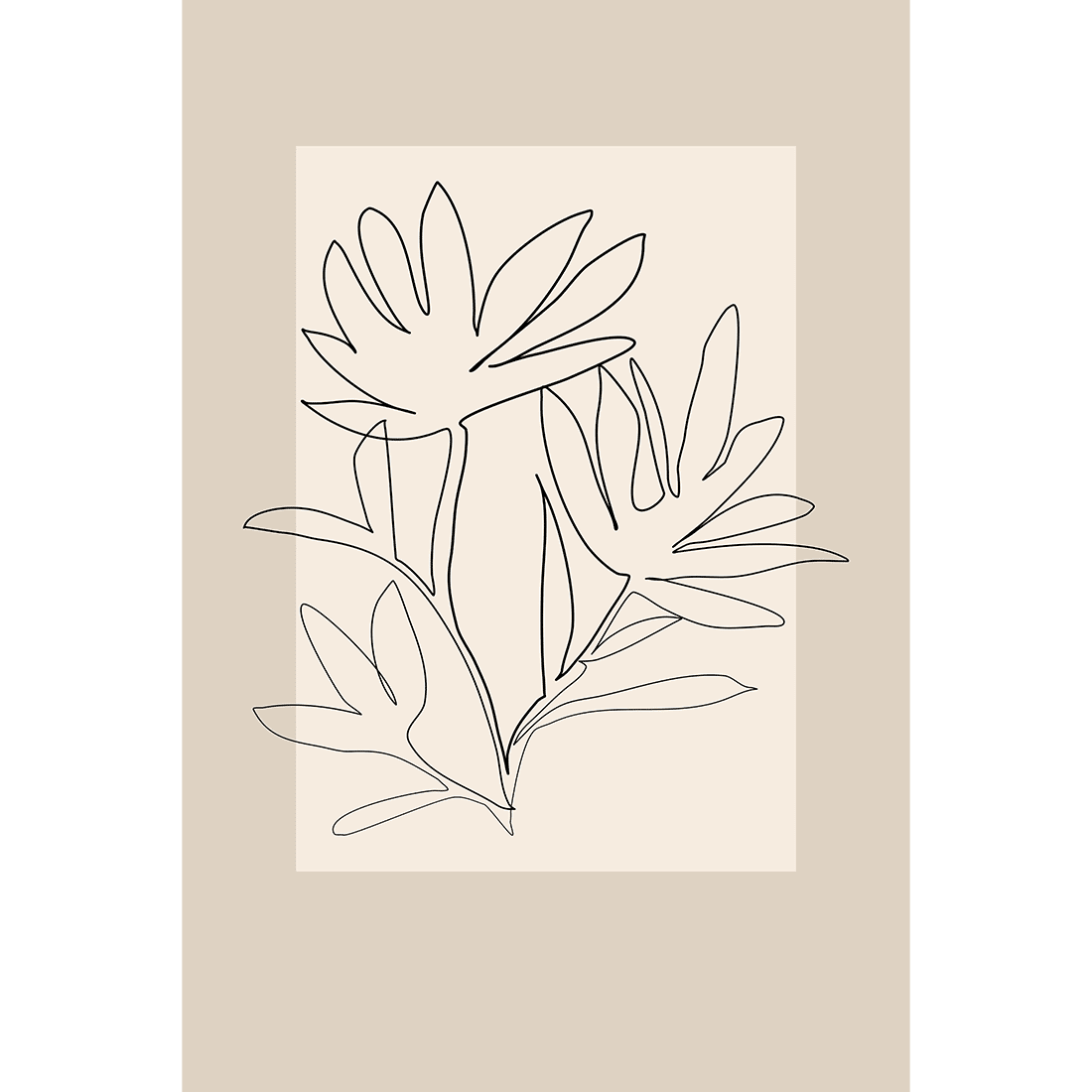 Flowers One Line Poster