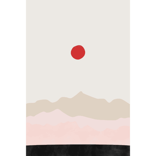 Pink & Red Landscape Poster No.1