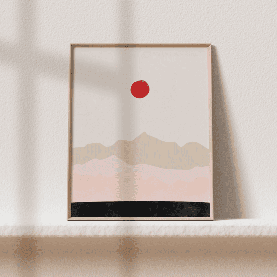 Pink & Red Landscape Poster No.1 - Image 4