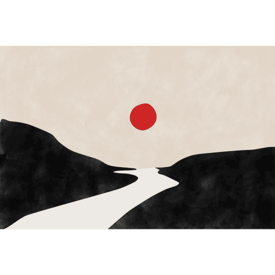 Black & Beige Landscape Poster