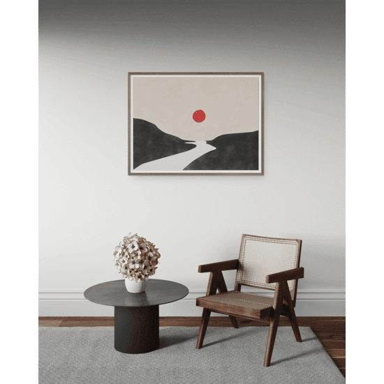 Black & Beige Landscape Poster - Image 3