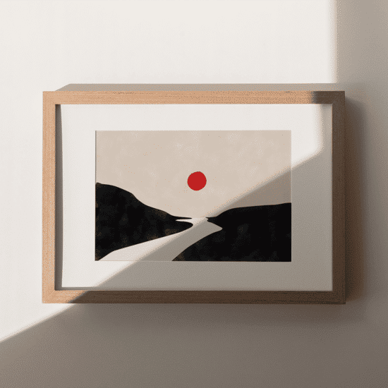 Black & Beige Landscape Poster - Image 2