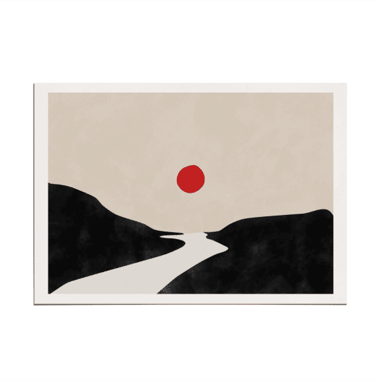 Black & Beige Landscape Poster - Image 5