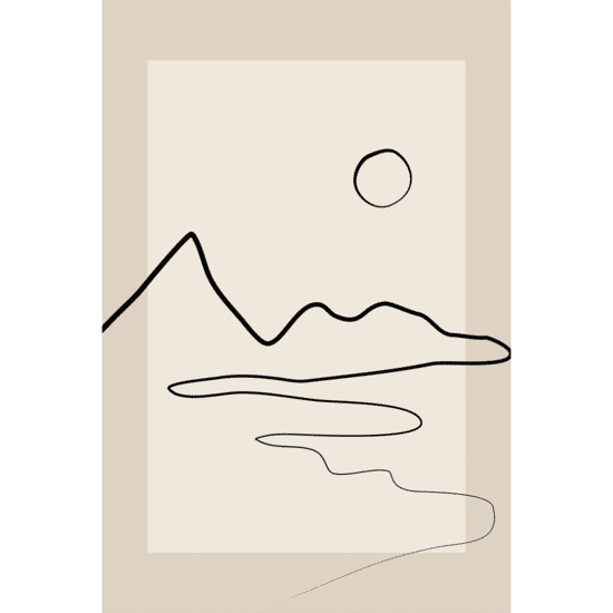 Landscape One Line Poster