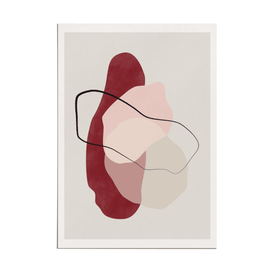 Pink & Red Abstract Shapes Poster - Image 5