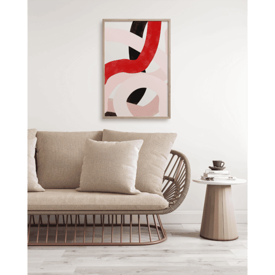 Pink & Red Brush Strokes Poster - Image 4