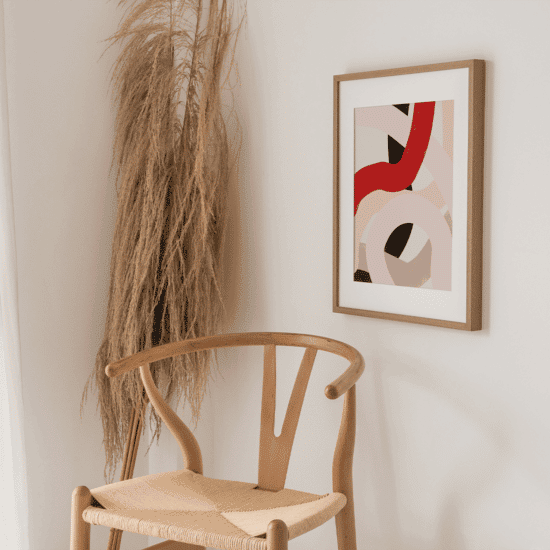 Pink & Red Brush Strokes Poster - Image 3