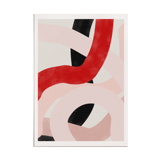 Pink & Red Brush Strokes Poster - Image 5