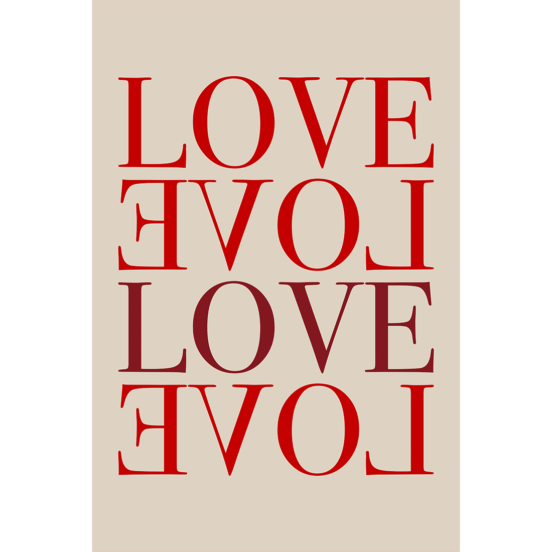 Love Typographic Poster
