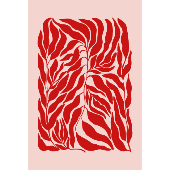Red Botanical Poster