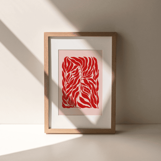 Red Botanical Poster - Image 2