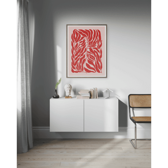 Red Botanical Poster - Image 4