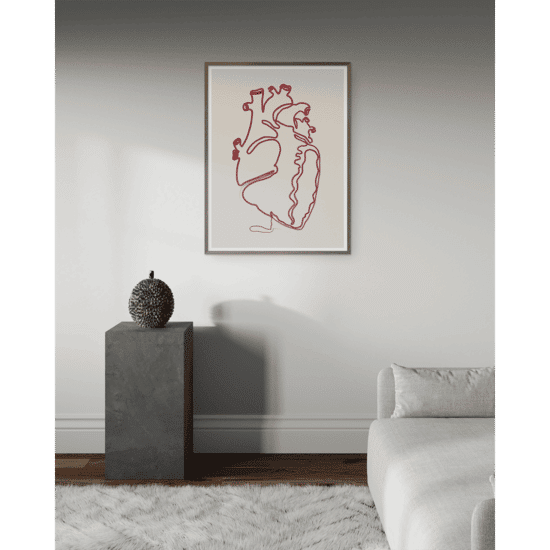 Anatomy Heart Line Poster - Image 4