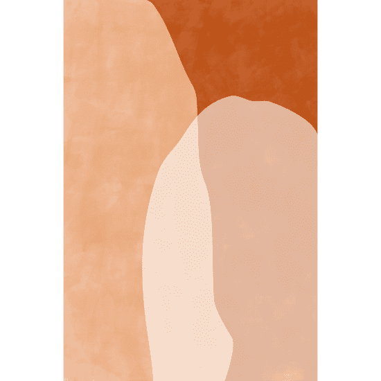 Burnt Orange Shapes Poster No.1