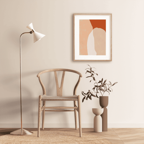 Burnt Orange Shapes Poster No.1 - Image 3