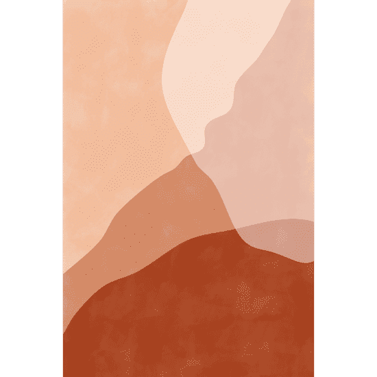 Burnt Orange Shapes Poster No.2