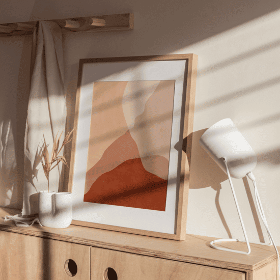 Burnt Orange Shapes Poster No.2 - Image 3