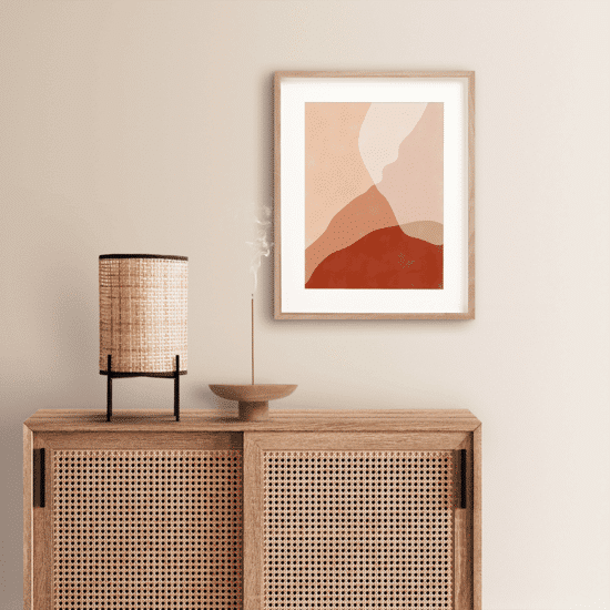 Burnt Orange Shapes Poster No.2 - Image 2