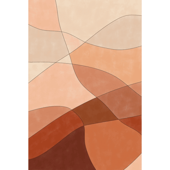 Abstract Terracotta Shapes Poster No.1