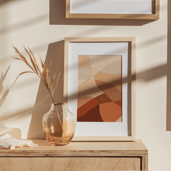 Abstract Terracotta Shapes Poster No.1 - Image 3