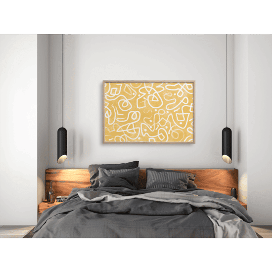 Yellow Line Art Poster - Image 4
