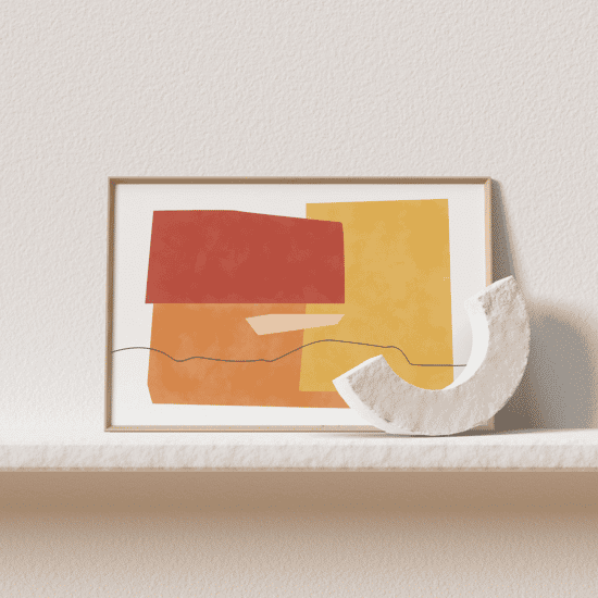 Yellow Paper Cuts Poster No.2 - Image 3