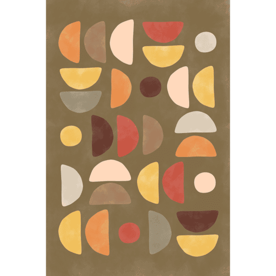 Colourful Semicircles Poster