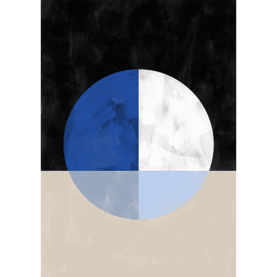 Blue Geometric Poster No.3