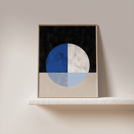 Blue Geometric Poster No.3 - Image 4
