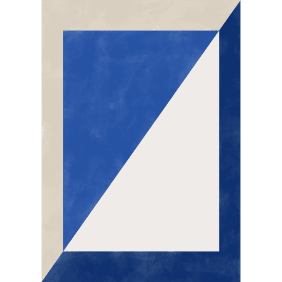 Blue Geometric Poster No.4