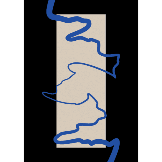 Blue Curve Poster No.1