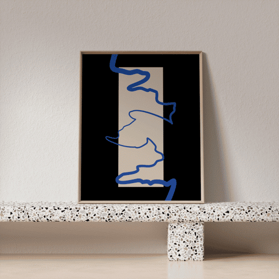 Blue Curve Poster No.1 - Image 2