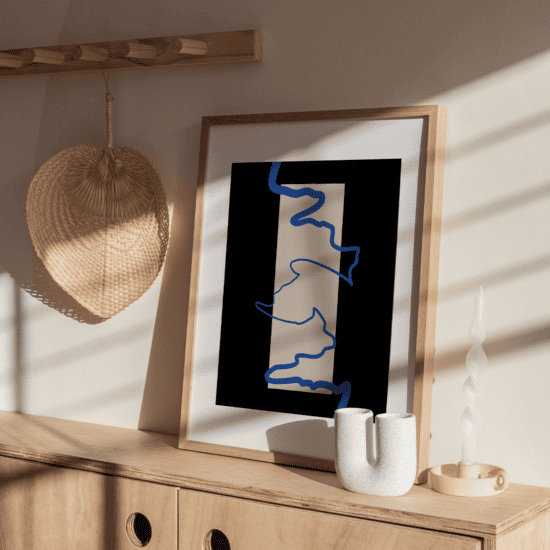 Blue Curve Poster No.1 - Image 3