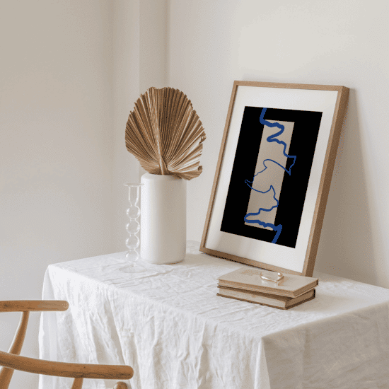 Blue Curve Poster No.1 - Image 4