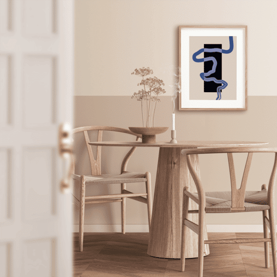 Blue Curve Poster No.2 - Image 2