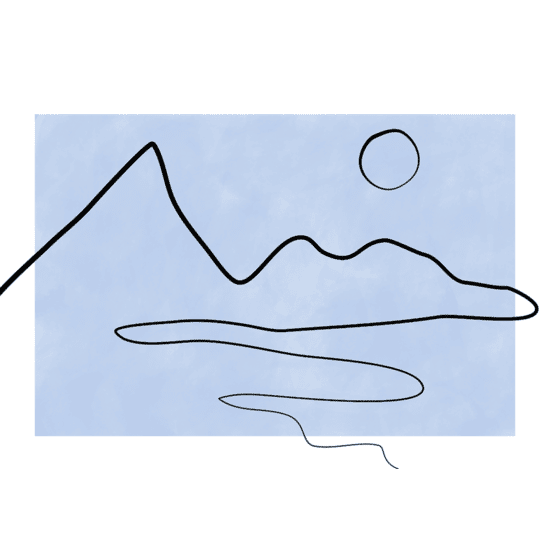 Single Line Art Landscape Poster No.1