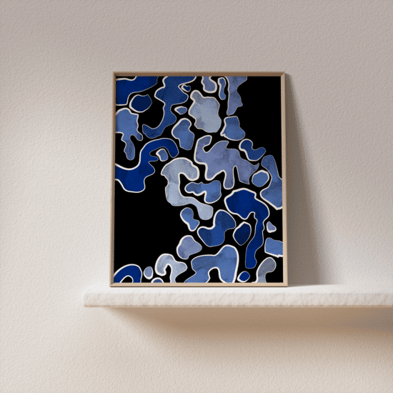 Blue Abstract Shapes Poster - Image 4