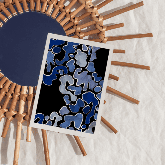 Blue Abstract Shapes Poster - Image 5