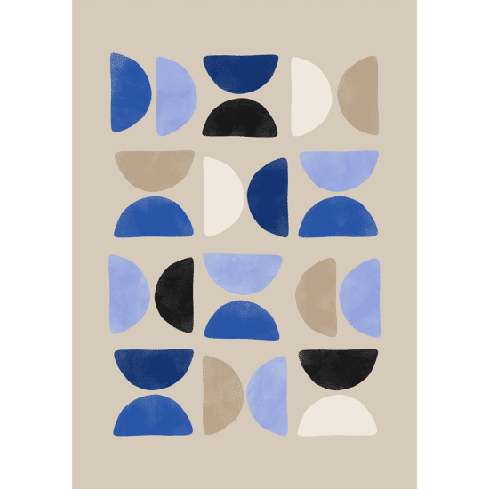 Blue Mid Century Poster No.1