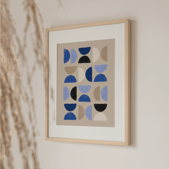 Blue Mid Century Poster No.1 - Image 2