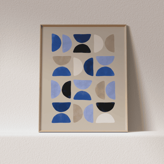 Blue Mid Century Poster No.1 - Image 3