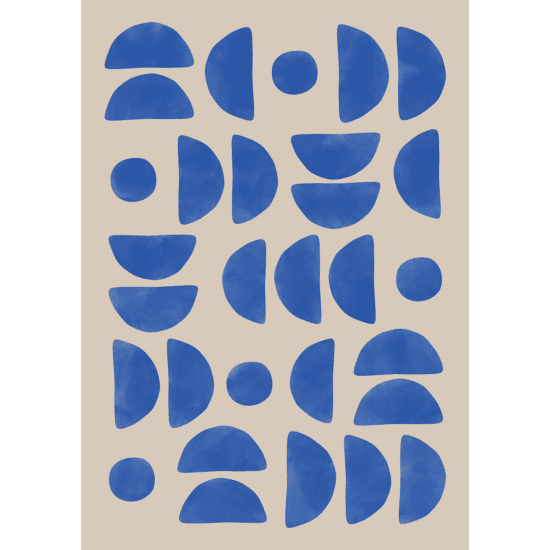 Blue Mid Century Poster No.2