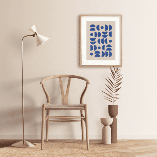 Blue Mid Century Poster No.2 - Image 3