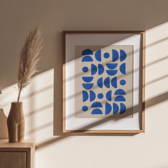 Blue Mid Century Poster No.2 - Image 2