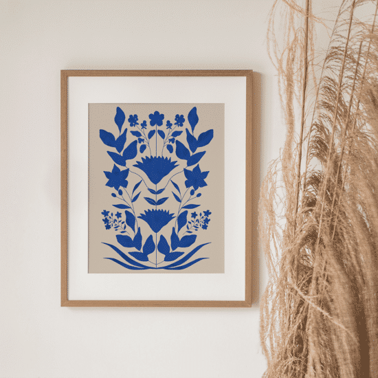 Vintage Blue Botanics Poster No.1 - Image 5