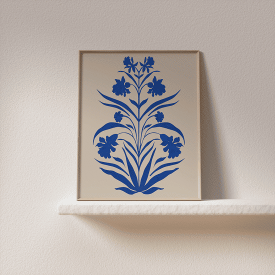 Vintage Blue Botanics Poster No.2 - Image 4