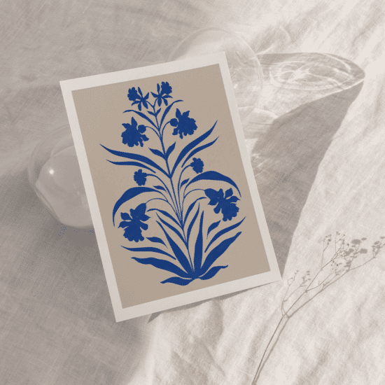 Vintage Blue Botanics Poster No.2 - Image 5